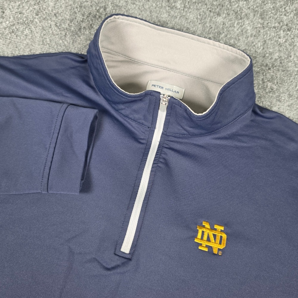 Peter Millar Notre Dame Fighting Irish Perth Pullover Mens XXL Navy ME0EK40